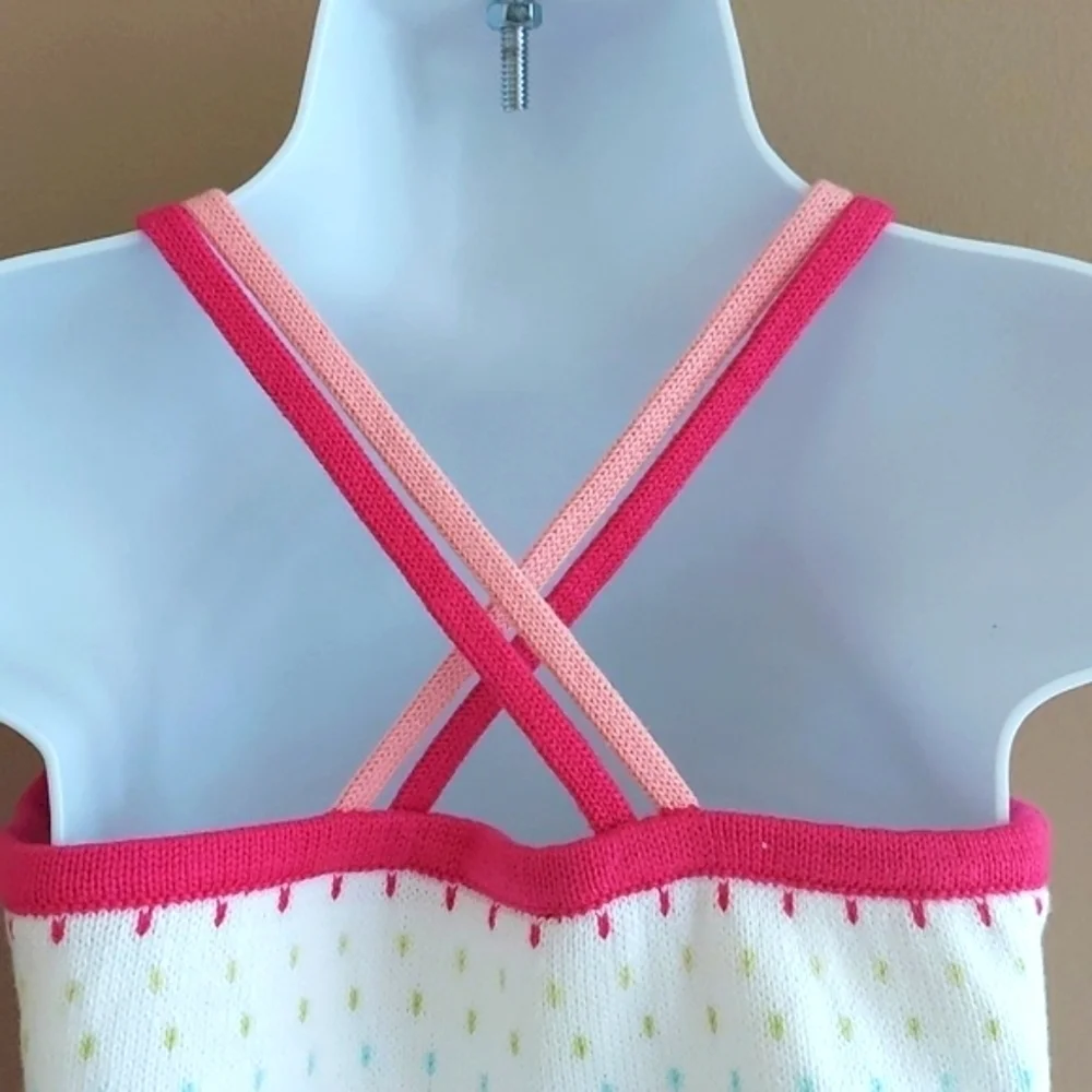 Gymboree knit strappy tank top with open slit back - 18-24 months